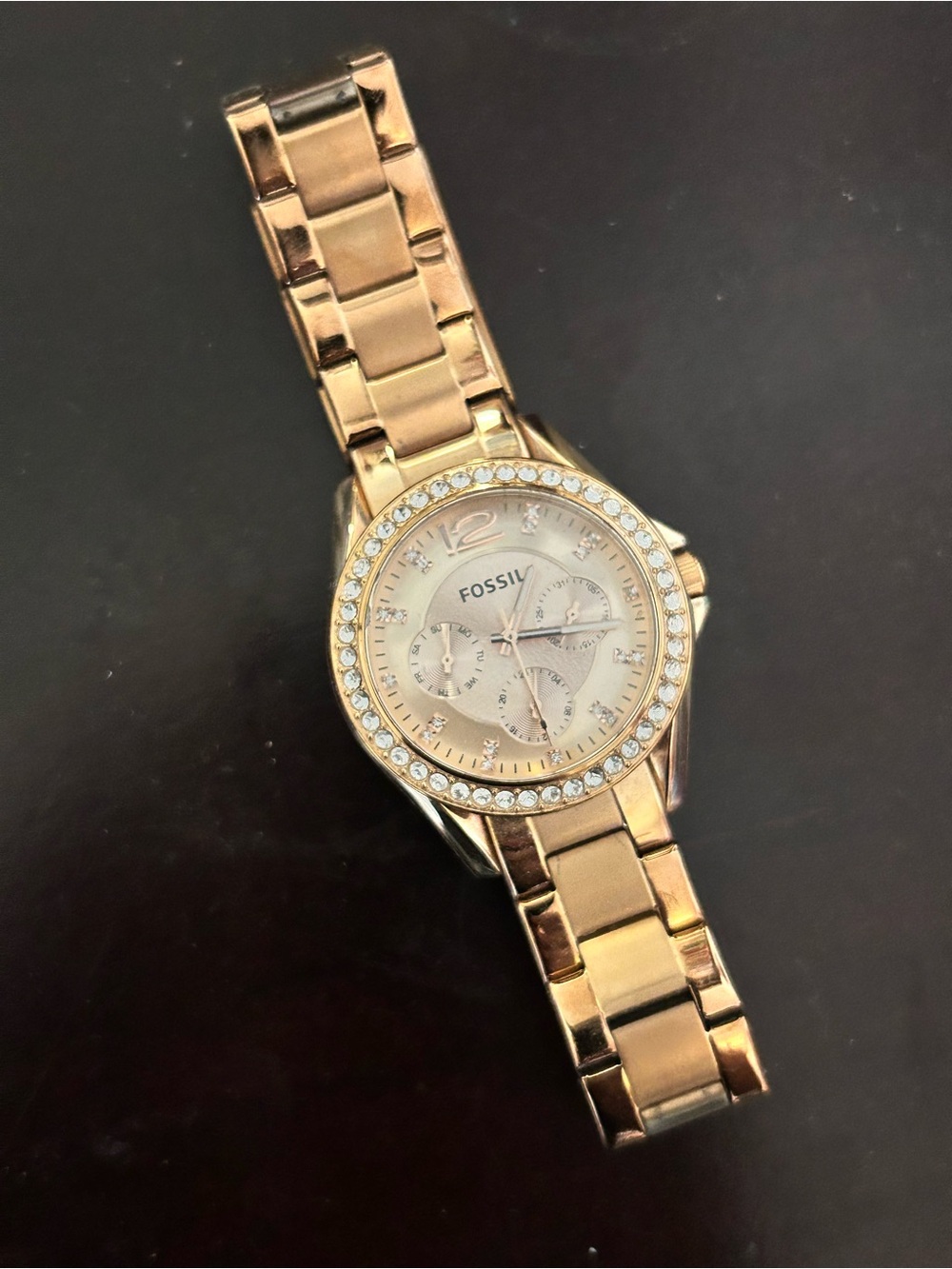 Fossil Women's Riley Multifunction, Gold-Tone Stainless Steel Watch